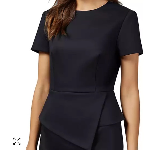 NEW Ted Baker Elynah Asymmetric Peplum Dress $295 Sz 12 - Picture 6 of 14